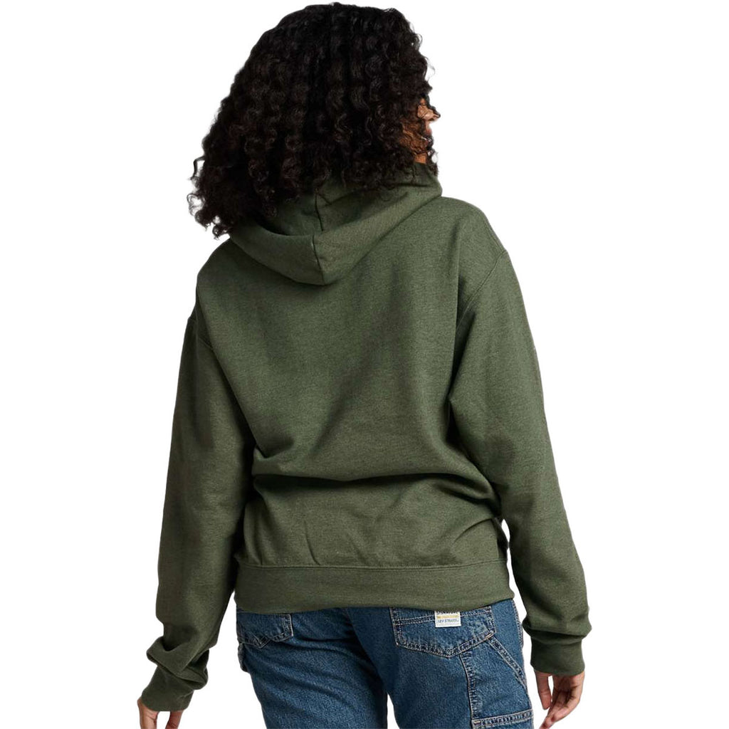 Jerzees Unisex Military Green Heather Ultimate CVC Hooded Sweatshirt