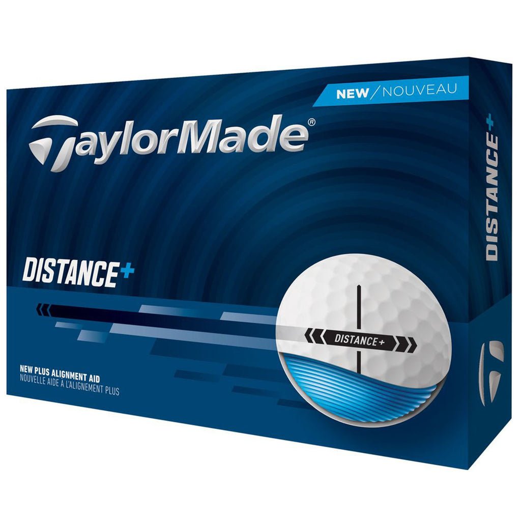 TaylorMade White Distance+ Golf Balls (One Dozen)