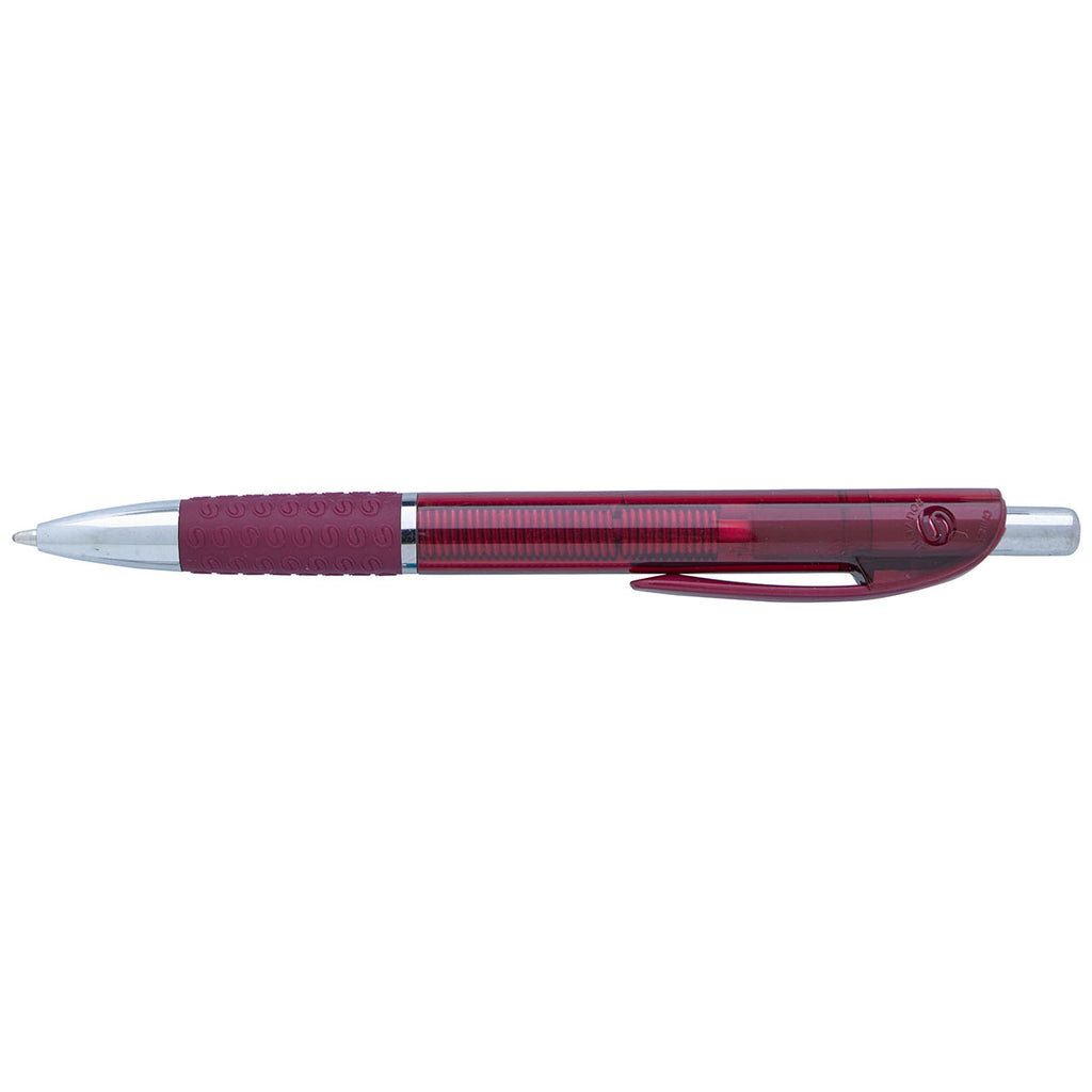 Souvenir Red Translucent Image Grip Pen