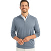 Johnnie-O Men's Heather Navy Flex Performance 1/4 Zip Pullover