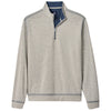 Johnnie-O Men's Light Grey Hanks Lightweight Textured Quarter Zip Pullover