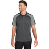 Port Authority Men's Storm Grey/Gusty Grey Wearever Performance Pique Colorblock Polo
