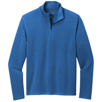 Port Authority Men's Aegean Blue Microterry 1/4-Zip Pullover