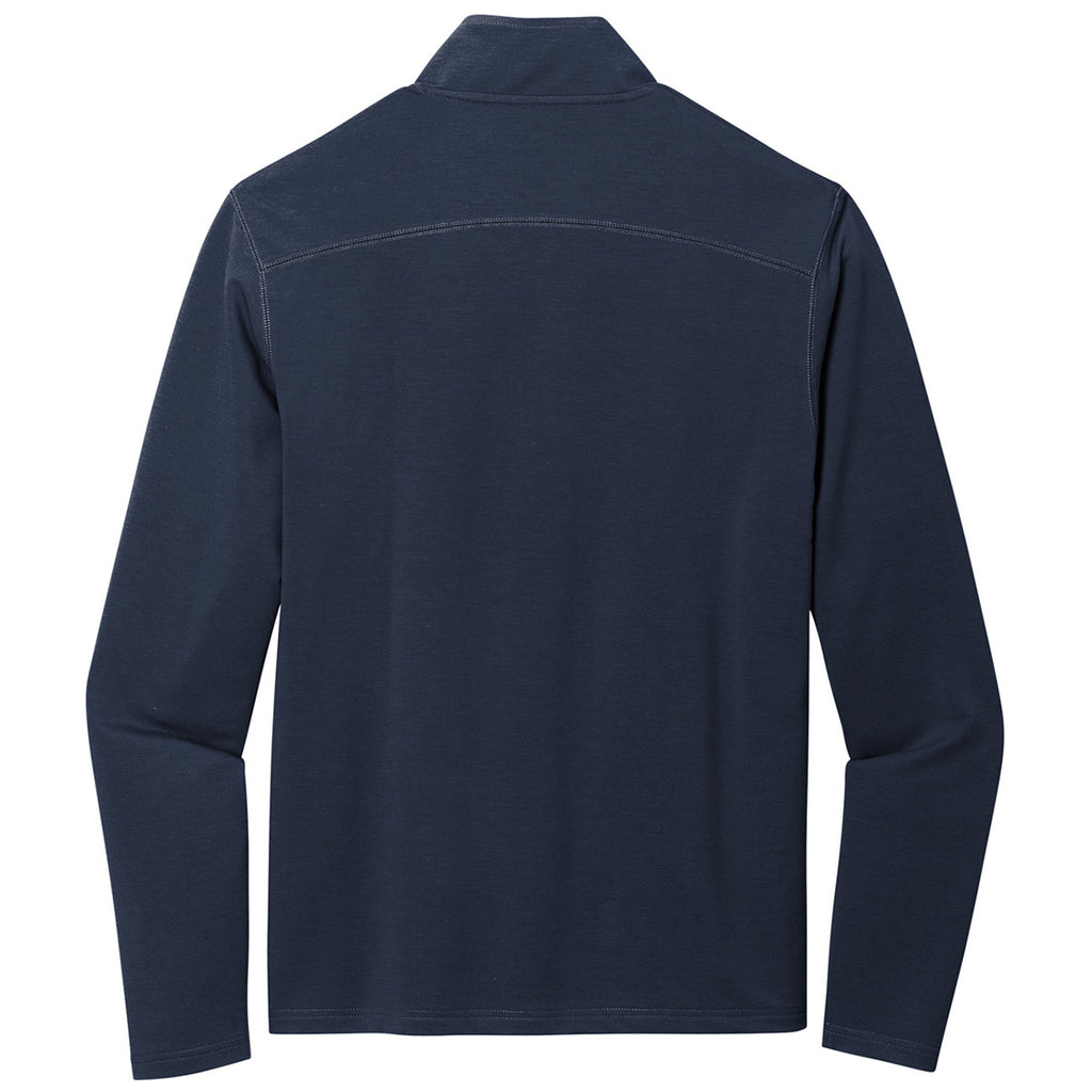 Port Authority Men's River Blue Navy Microterry 1/4-Zip Pullover