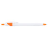 Bullet White w/Orange Trim Cougar Retractable Ballpoint Pen