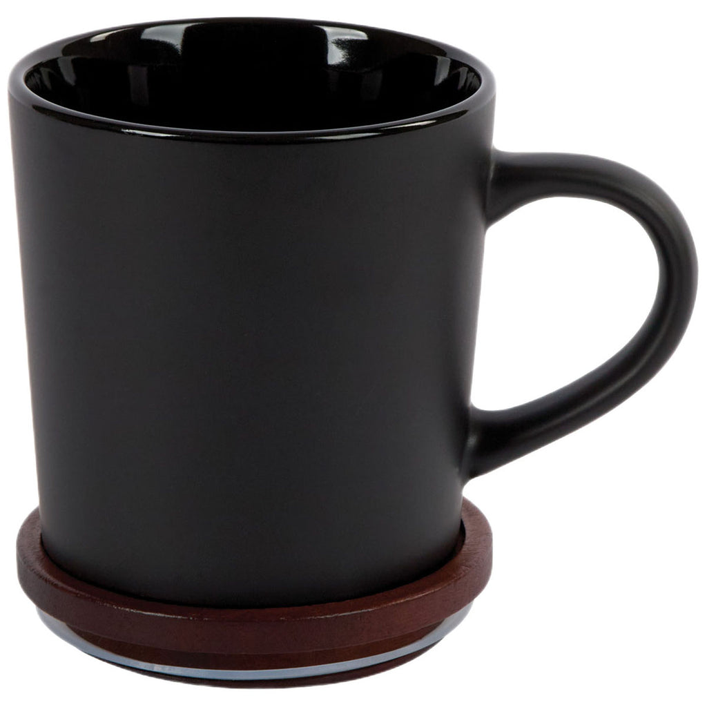 Logomark Black Copenhagen 16 oz. Ceramic Mug with Wood Lid