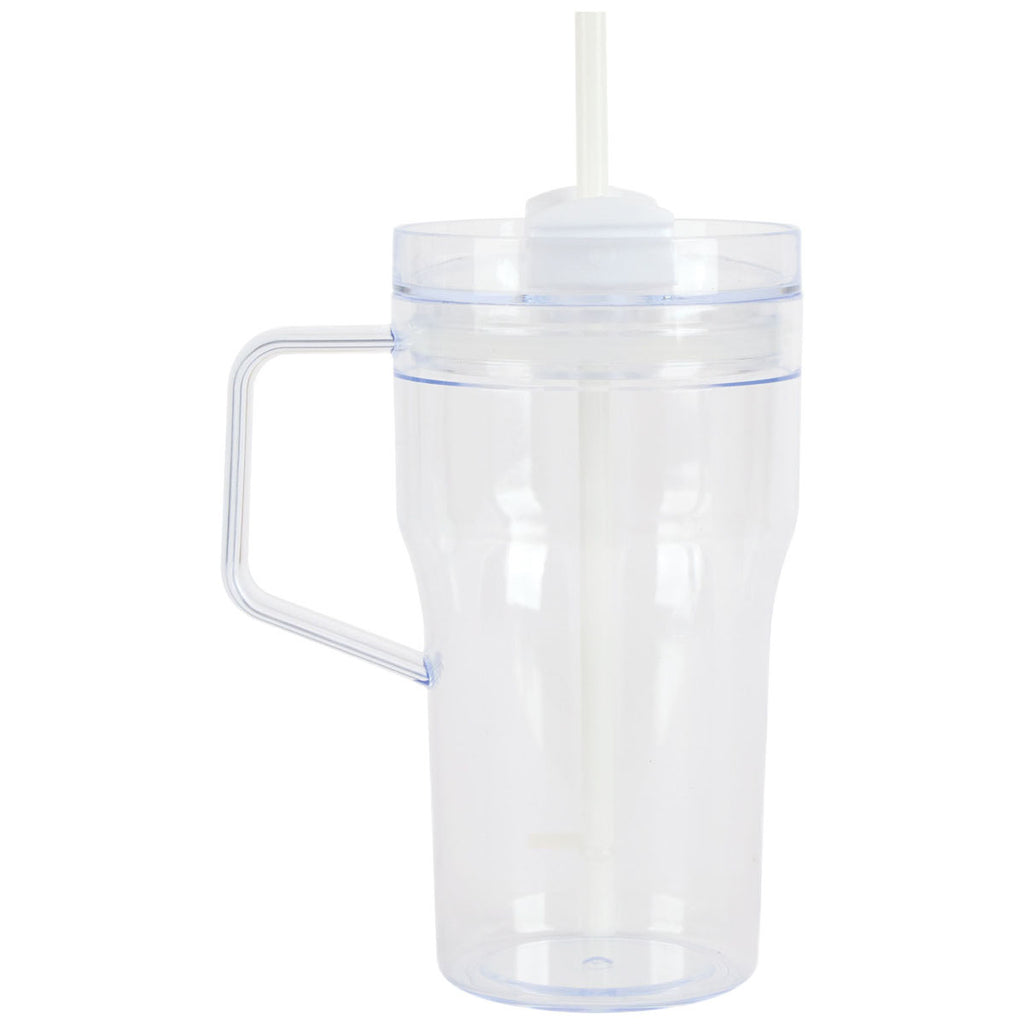 Logomark White Elliott 20 oz. Clear AS Travel Mug