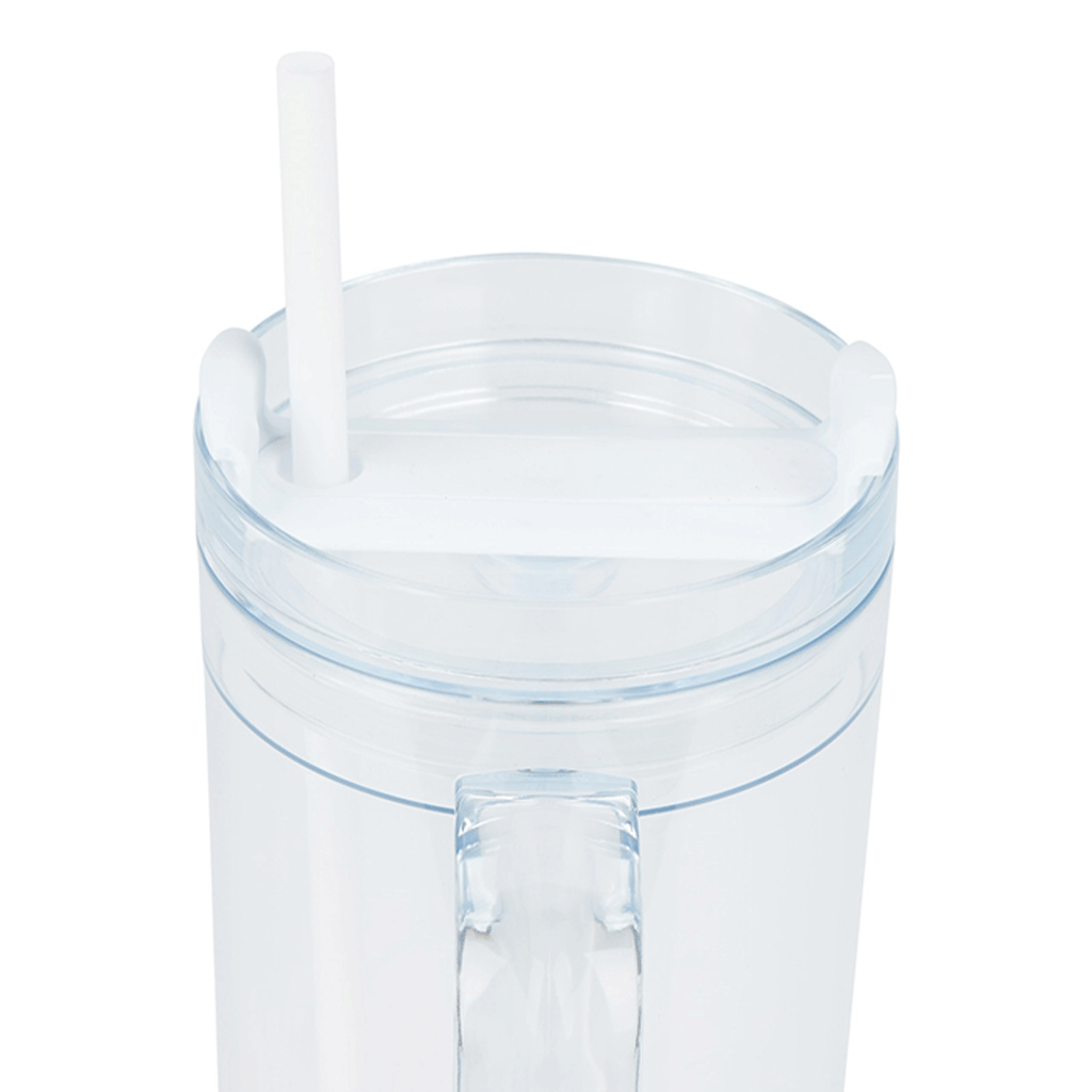 Logomark Clear/White Oliver 40 oz. Clear AS Travel Mug