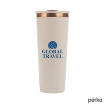 Perka Natural Barbarossa 24 oz. Recycled Steel and Coffee Grounds Tumbler