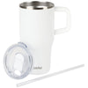 Perka White Myrton 20 oz. Double Wall, Recycled Stainless Steel Travel Mug