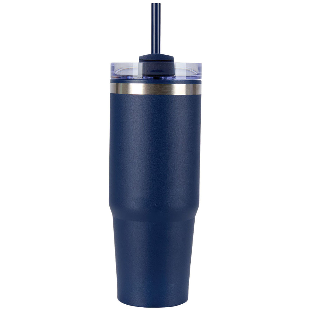 Logomark Navy Yesler 30 oz. Double Wall Steel/PP Liner Travel Tumbler