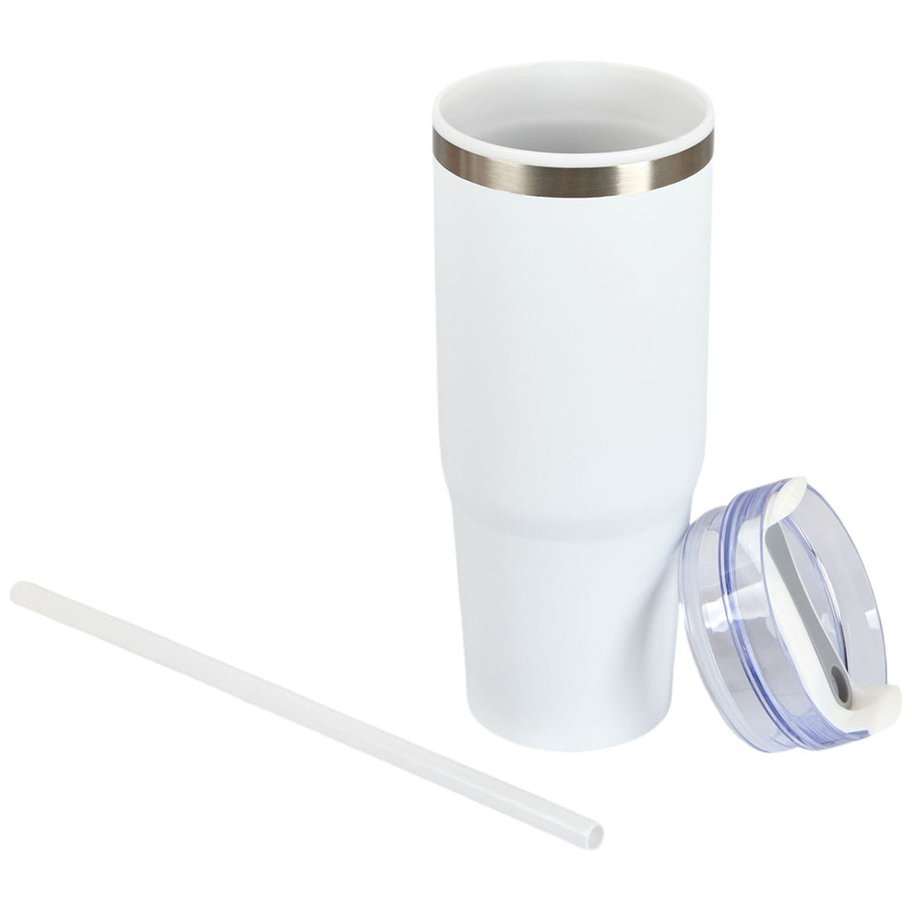 Logomark White Yesler 30 oz. Double Wall Steel/PP Liner Travel Tumbler