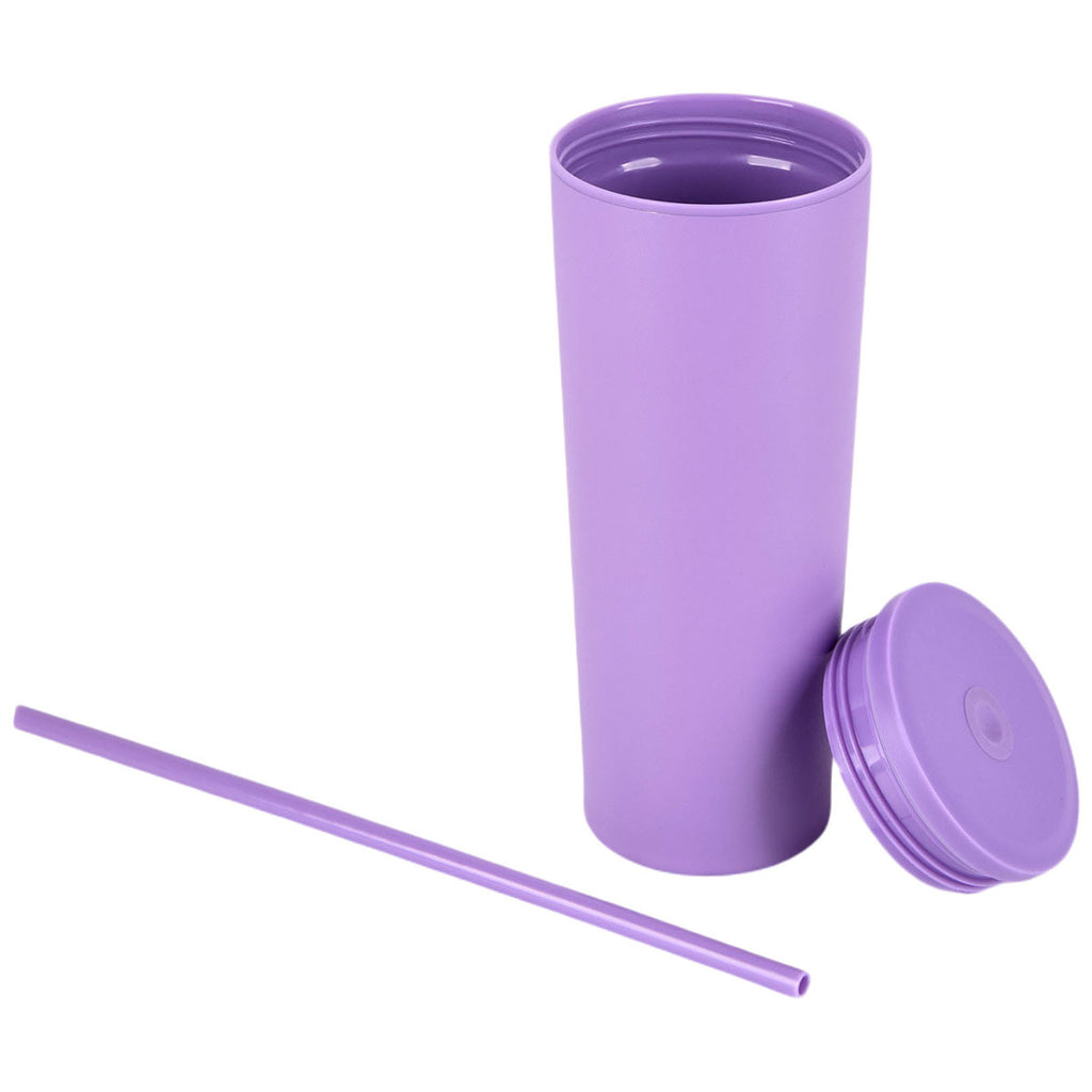 Logomark Purple Bayard 24 oz. Double Wall Steel/PP Liner Straw Tumbler