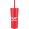 Logomark Red Bayard 24 oz. Double Wall Steel/PP Liner Straw Tumbler