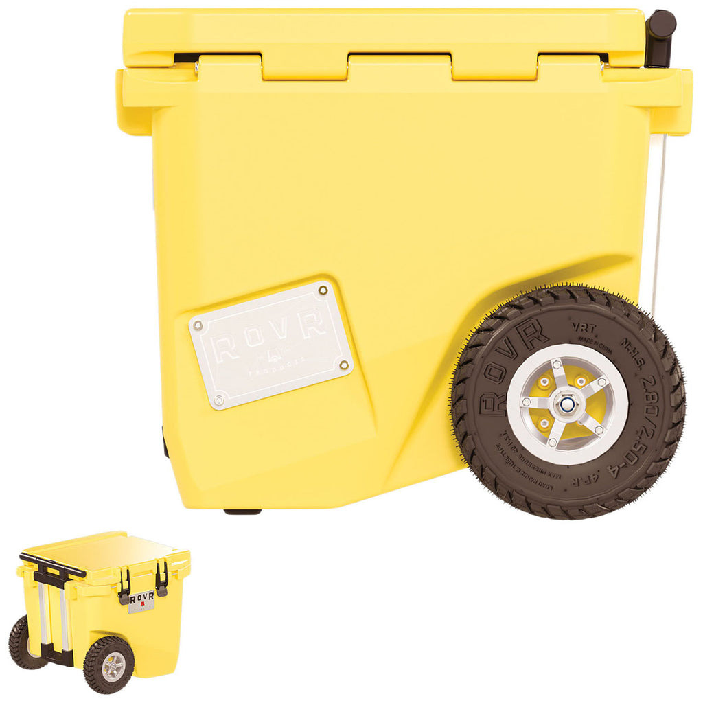 RovR Yellow RollR 45qt Wheeled Hard Cooler