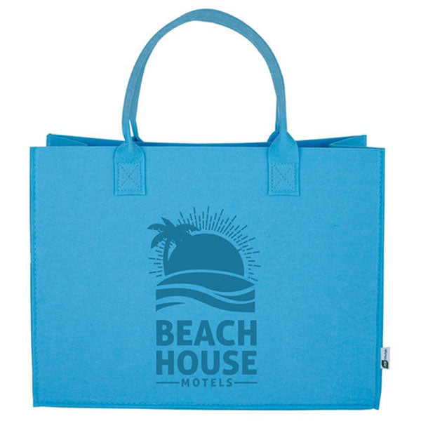 Logomark Light Blue Remy Recycled Gussetted Tote Bag