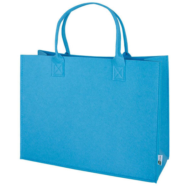 Logomark Light Blue Remy Recycled Gussetted Tote Bag