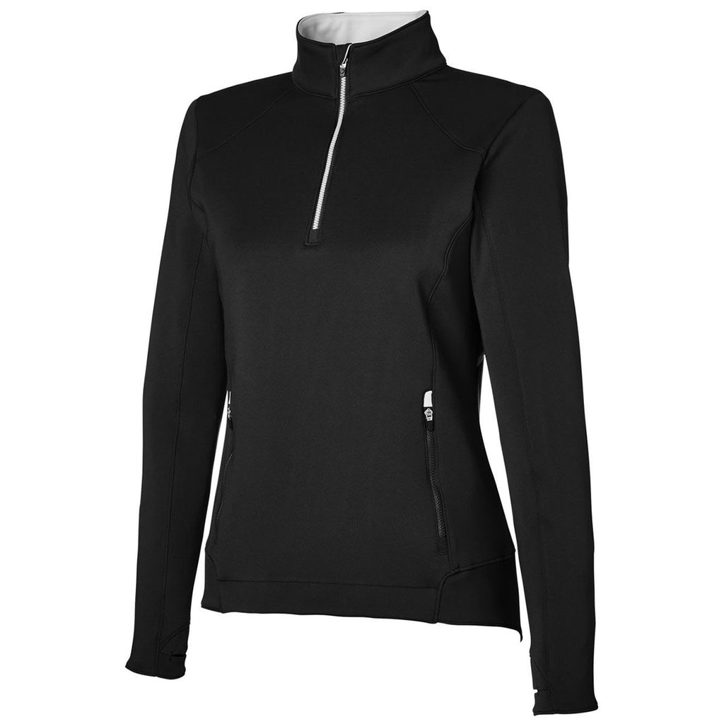 Zero Restriction Women's Black Sofia Quarter-Zip Pullover