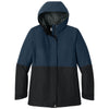 Port Authority Women's Dress Blue Navy/Deep Black Insulated Heavy Ripstop Jacket