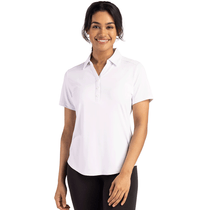 Cutter & Buck Women's White Forge Eco Stretch Recycled Polo