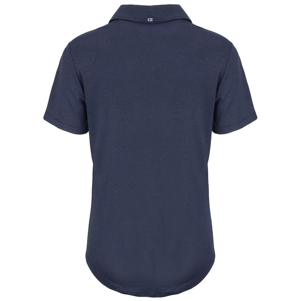 Cutter & Buck Women's Navy Blue Coastline Epic Comfort Eco Recycled Polo