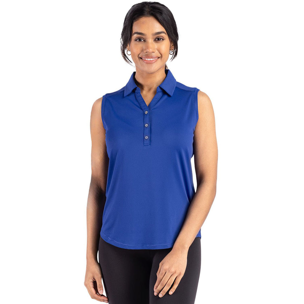 Cutter & Buck Women's Tour Blue Forge Eco Stretch Recycled Sleeveless Polo