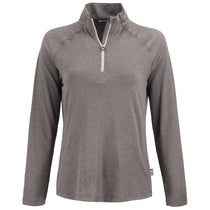 Cutter & Buck Women's Elemental Grey Coastline Epic Comfort Recycled Quarter Zip
