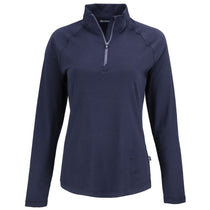 Cutter & Buck Women's Navy Blue Coastline Epic Comfort Recycled Quarter Zip