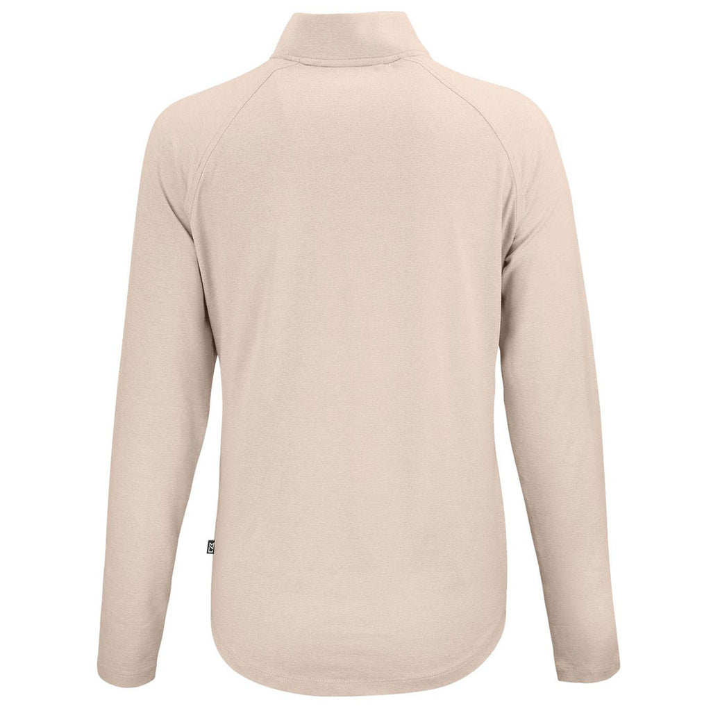Cutter & Buck Women's Wheat Coastline Epic Comfort Recycled Quarter Zip