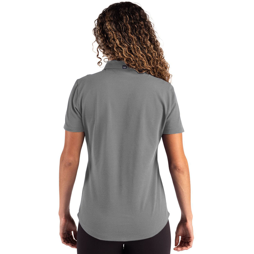 Cutter & Buck Women's Elemental Grey Advantage Refresh Epic Confidence Recycled Tri-Blend Pique Polo
