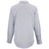 Cutter & Buck Women's Elemental Grey/White Skyline Epic Confidence Recycled Pinstripe Long Sleeve Dress Shirt