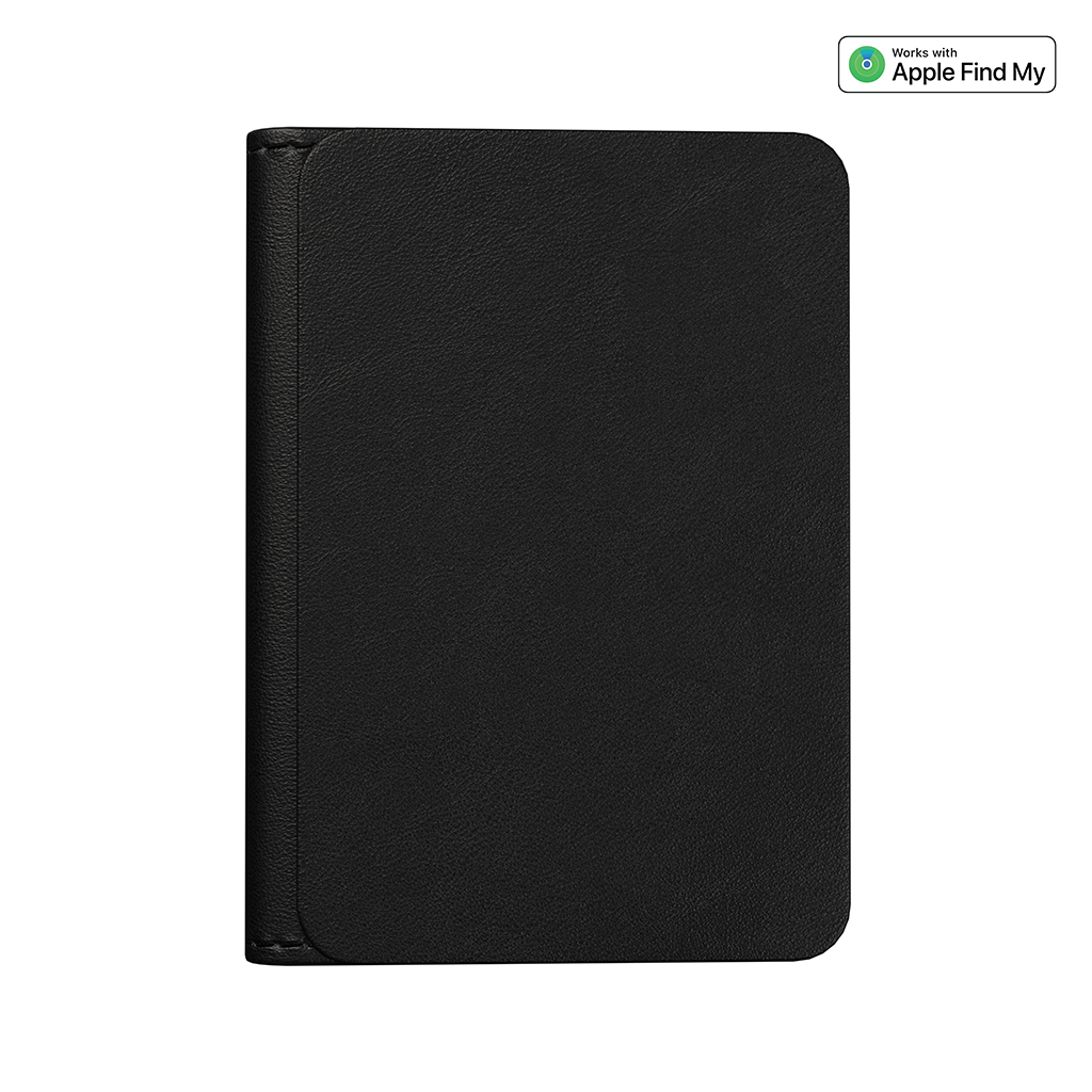 Spector & Co. Black Pulse Passport Holder with Apple Find My