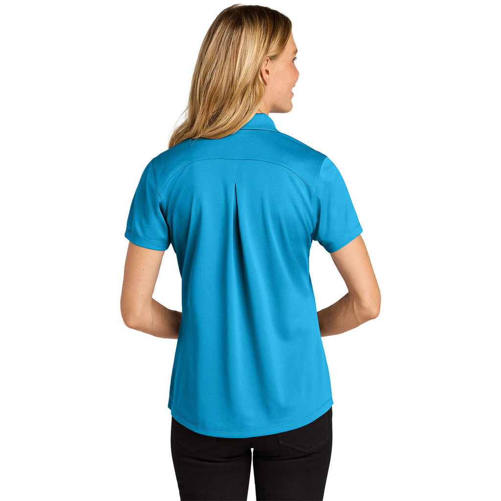 Port Authority Women's Parcel Blue Wearever Performance Pique Polo
