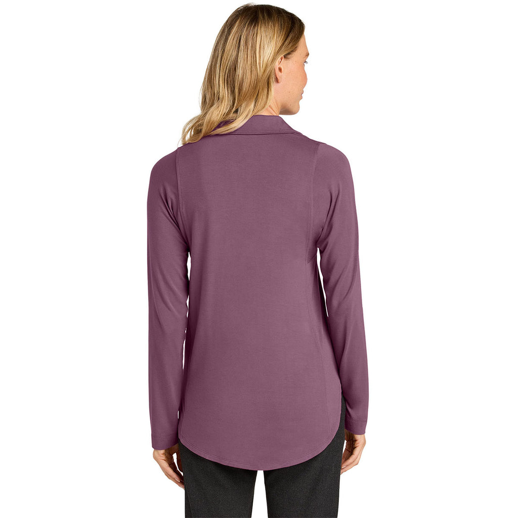 Port Authority Women's Purple Mist Luxe Knit Button Tunic
