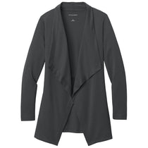Port Authority Women's Grey Steel Breakwater Open Cardigan