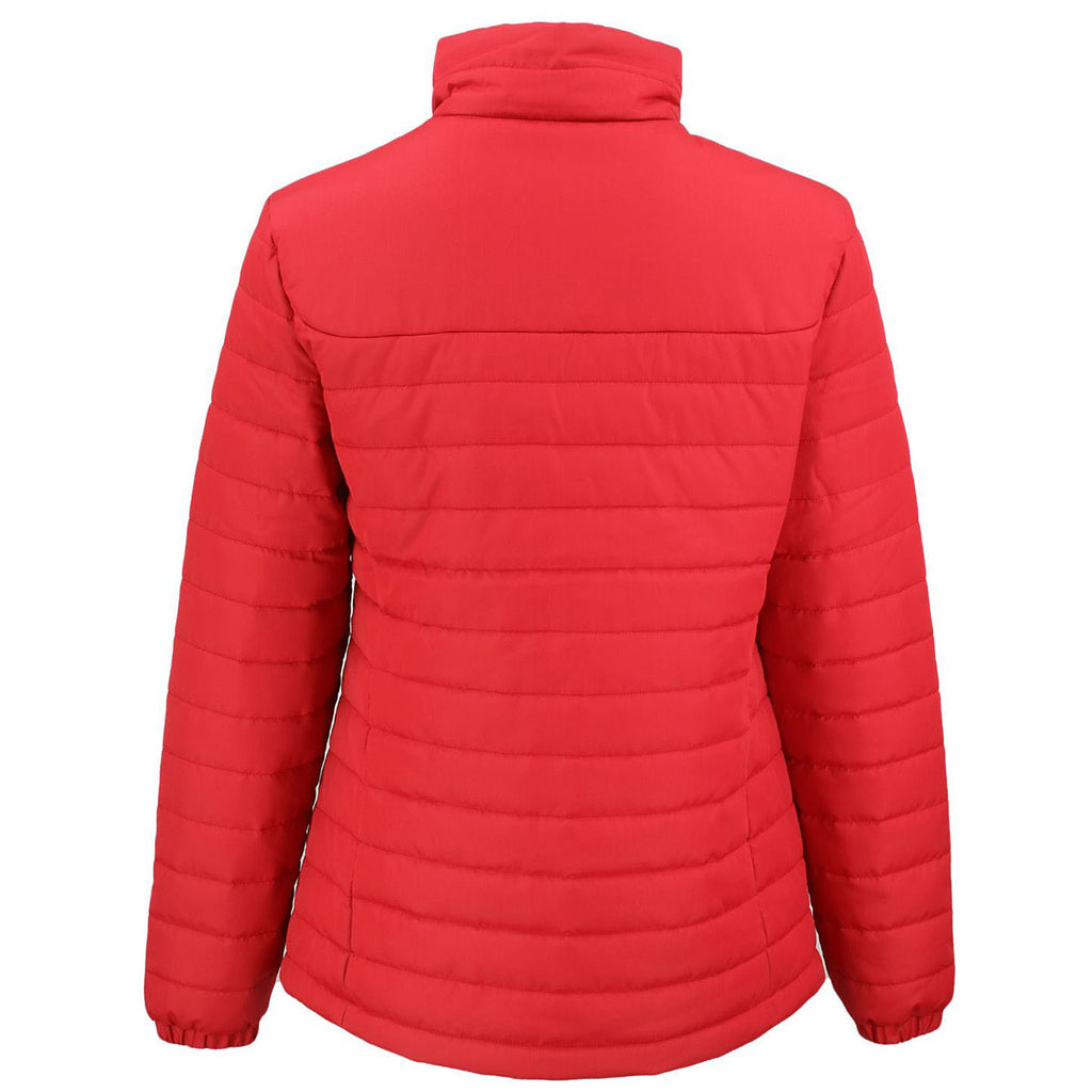 Clique Women's Red Elevation Eco Full Zip Puffer Jacket