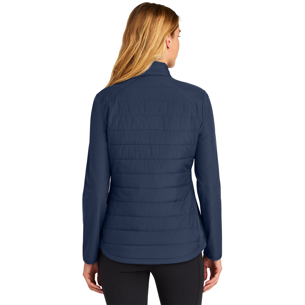 Sport-Tek Women's True Navy Teknical Hybrid Jacket