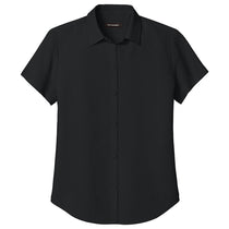 Port Authority Women's Deep Black Short Sleeve UV Dockside Shirt