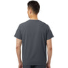 Jaanuu Men's Carbon Grey Holmes Everyday 1-Pocket Scrub V-Neck Top