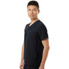 Jaanuu Men's Black Platt 3-Pocket Scrub V-Neck Top