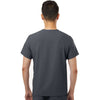 Jaanuu Men's Carbon Grey Platt 3-Pocket Scrub V-Neck Top