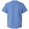 Jaanuu Men's Ceil Blue Platt 3-Pocket Scrub V-Neck Top