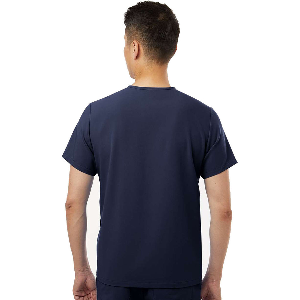 Jaanuu Men's Midnight Navy Platt 3-Pocket Scrub V-Neck Top