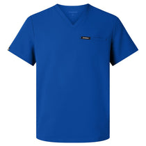 Jaanuu Men's Royal Blue Platt 3-Pocket Scrub V-Neck Top