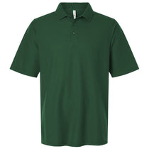 Harriton Men's Dark Green Maverick CVC Pique Polo