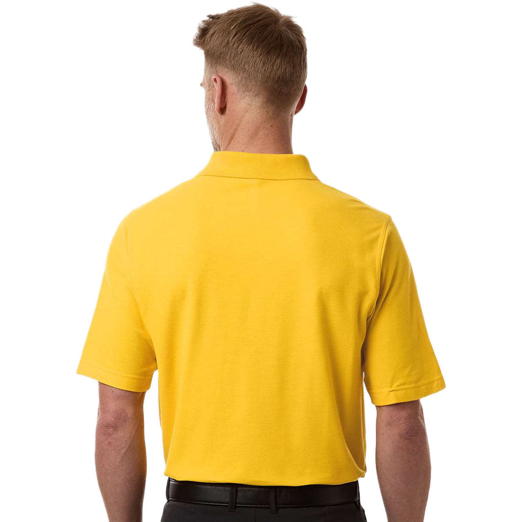 Harriton Men's Sunray Yellow Maverick CVC Pique Polo