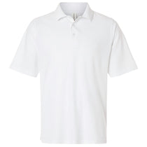 Harriton Men's White Maverick CVC Pique Polo