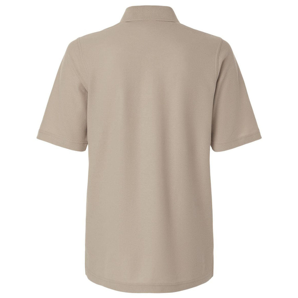 Harriton Women's Khaki Maverick CVC Pique Polo