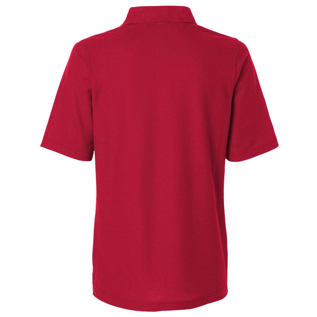 Harriton Women's Red Maverick CVC Pique Polo