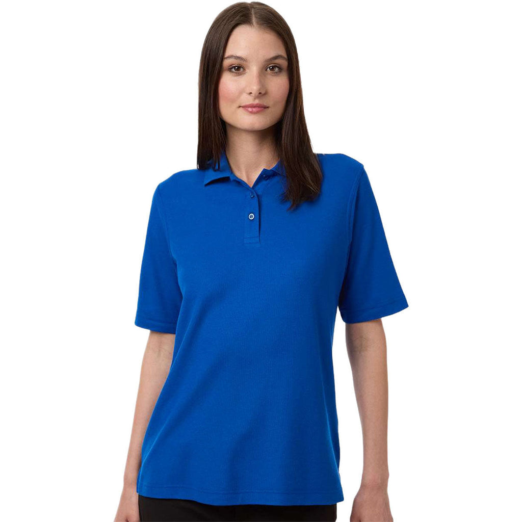 Harriton Women's True Royal Maverick CVC Pique Polo